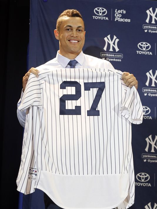 Giancarlo Stanton Introduced as a Yankee